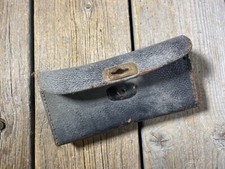 VINTAGE ANTIQUE BIKE BICYCLE SADDLE BAG TOOL BAG LEATHER TOOL POUCH FOR SADDLE