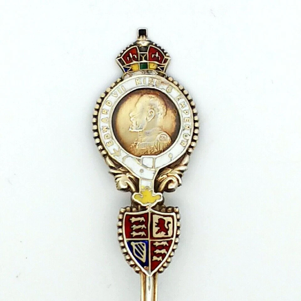 King Edward VII & Emperor Sterling Silver Souvenir Spoon Engraved Sans-Souci - Image 3 of 4