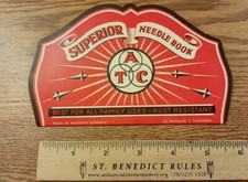 Vintage 1950s ATC Superior Needle Book, West Germany. 47 Needles, Nice Condition