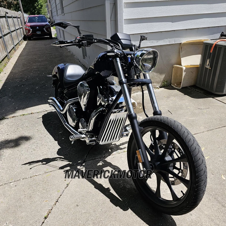 Protector de parrilla de cubierta de radiador cromado para Honda Fury VT1300 2010-2016 15 14 13 12 11 Foto 3 de 4