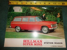 1964 / 1965 HILLMAN SUPER MINX STATION WAGON SALES BROCHURE ORIG. DEALER FOLDER
