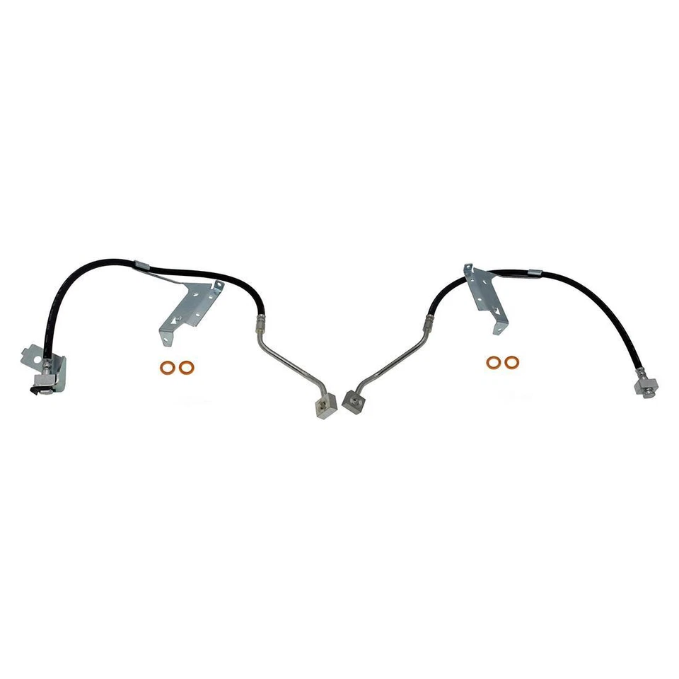 Línea de freno de manguera hidráulica de freno delantero 2 piezas para Ford F-250 Super Duty 2013-2016 Foto 2 de 4