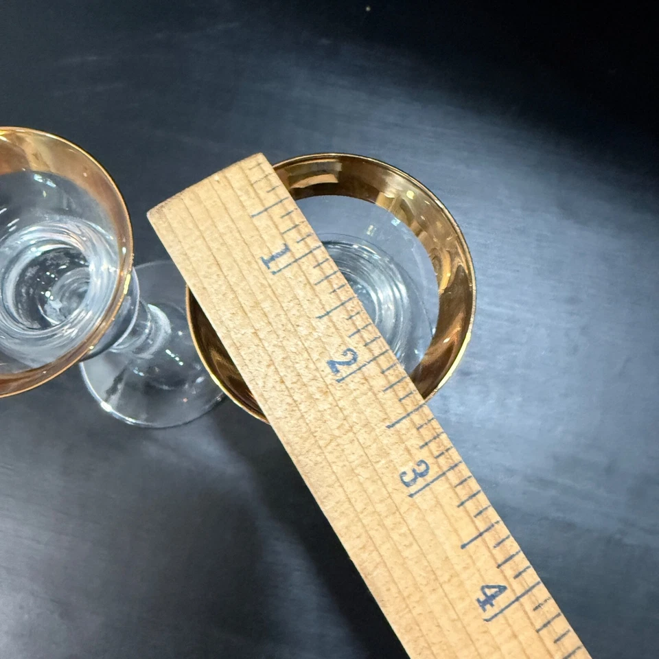 Juego de Dos Candelabros Vidrio Transparente con Borde Dorado Elegante Cena Regalo Romántico Foto 3 de 3