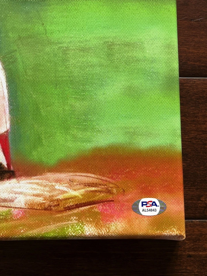 Pete Rose Cincinnati Reds Signed Autograph 16 x 20 Canvas Print PSA DNA - Image 3 of 4