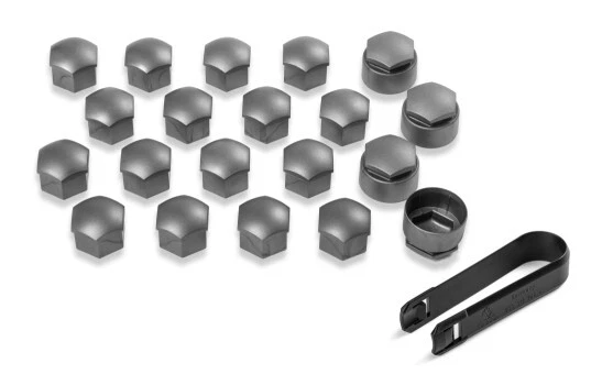 16 Original Audi Capuchon pour Boulons 4 Verrouillage de la Jante Gris Sw 17 Y - Photo 1/1