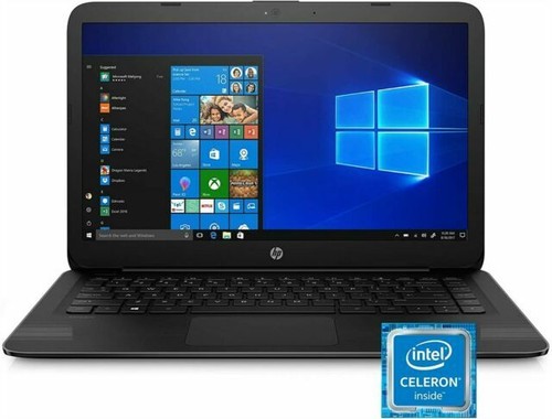 HP Stream 14" (64 GB eMMC, Intel Celeron N4000, 1.1 Ghz, 4 GB RAM) Laptop - Jet Black - 14-CB159NR