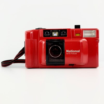 National C-500AF 35mm Camera Vintage Japanese Red Compact Film Camera Auto Focus