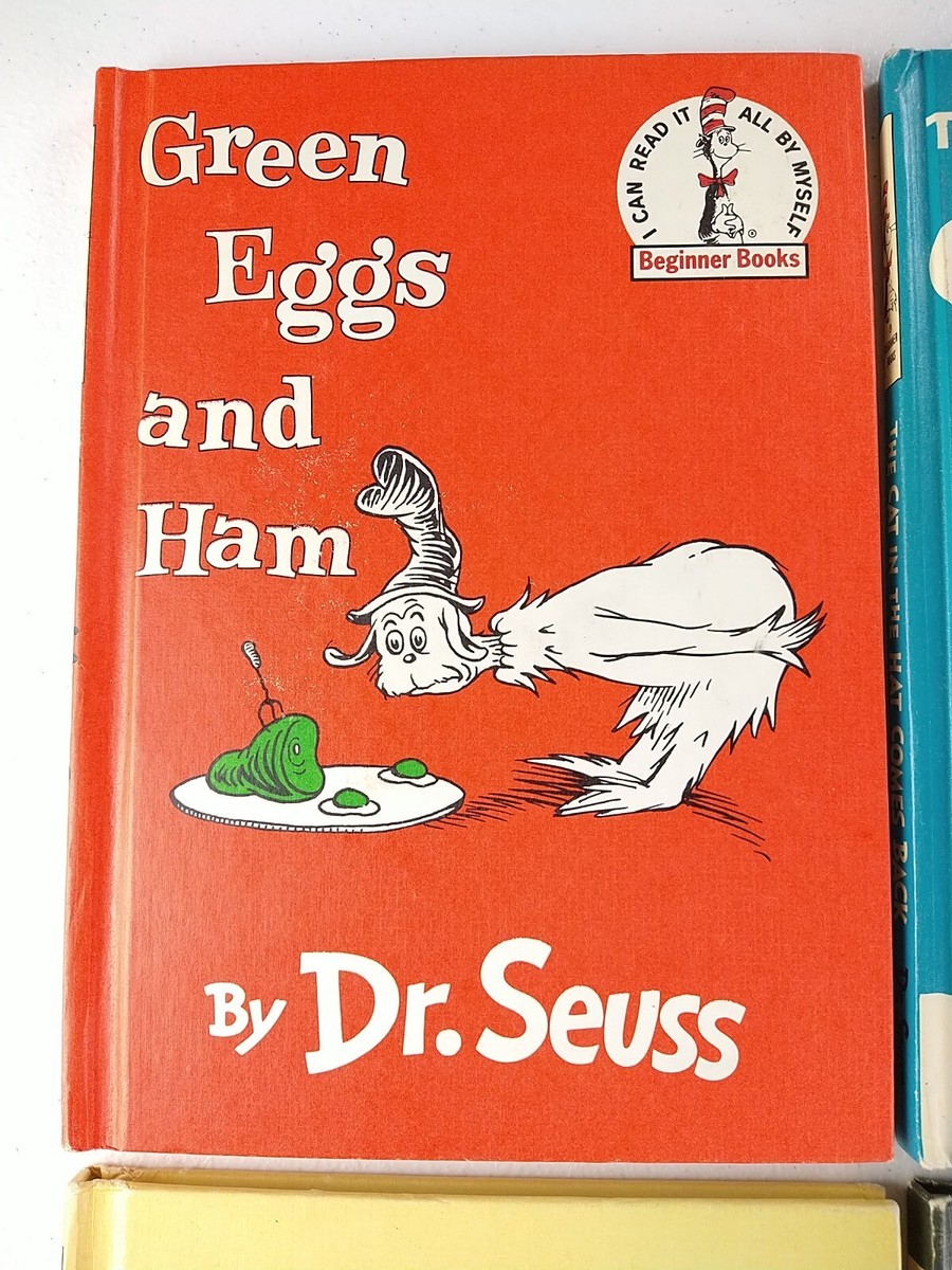 Vintage Dr Seuss Lot Green Eggs And Ham, Cat In Hat 2, Wacky