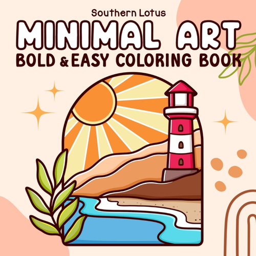 Minimal Art: Coloring Book for Adults and Teens, Bold and Easy Designs for Relax - Picture 7 of 12