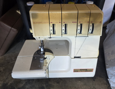 White by Jaguar 208 Electronic Portable Serger Sewing Machine Household