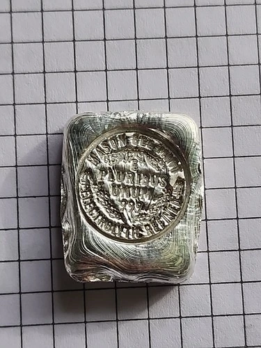 1 Oz Silver Art Bar MASON BEE MINT Hand Poured Chunker Recycled .999 Bullion 002