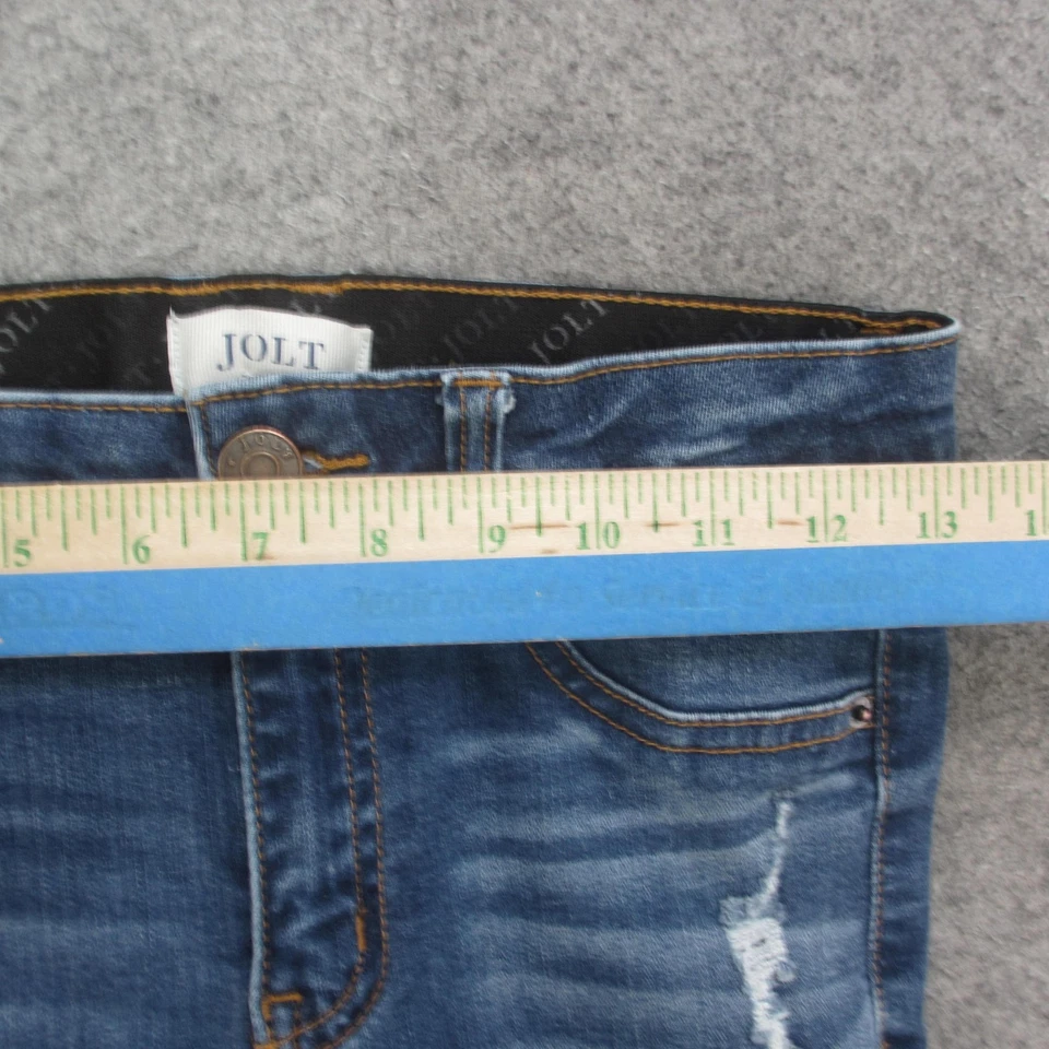 JOLT Jeans Womens 5 27W Blue Distressed Skinny Denim Mid Rise Juniors - Image 3 of 4