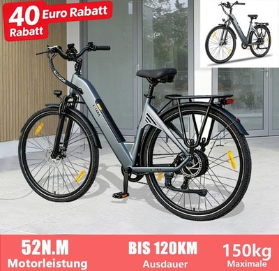 E-Bike 28 Zoll Elektrofahrrad 350W 36V 20AH Mountainbike Fatbike Pedelec 120KM
