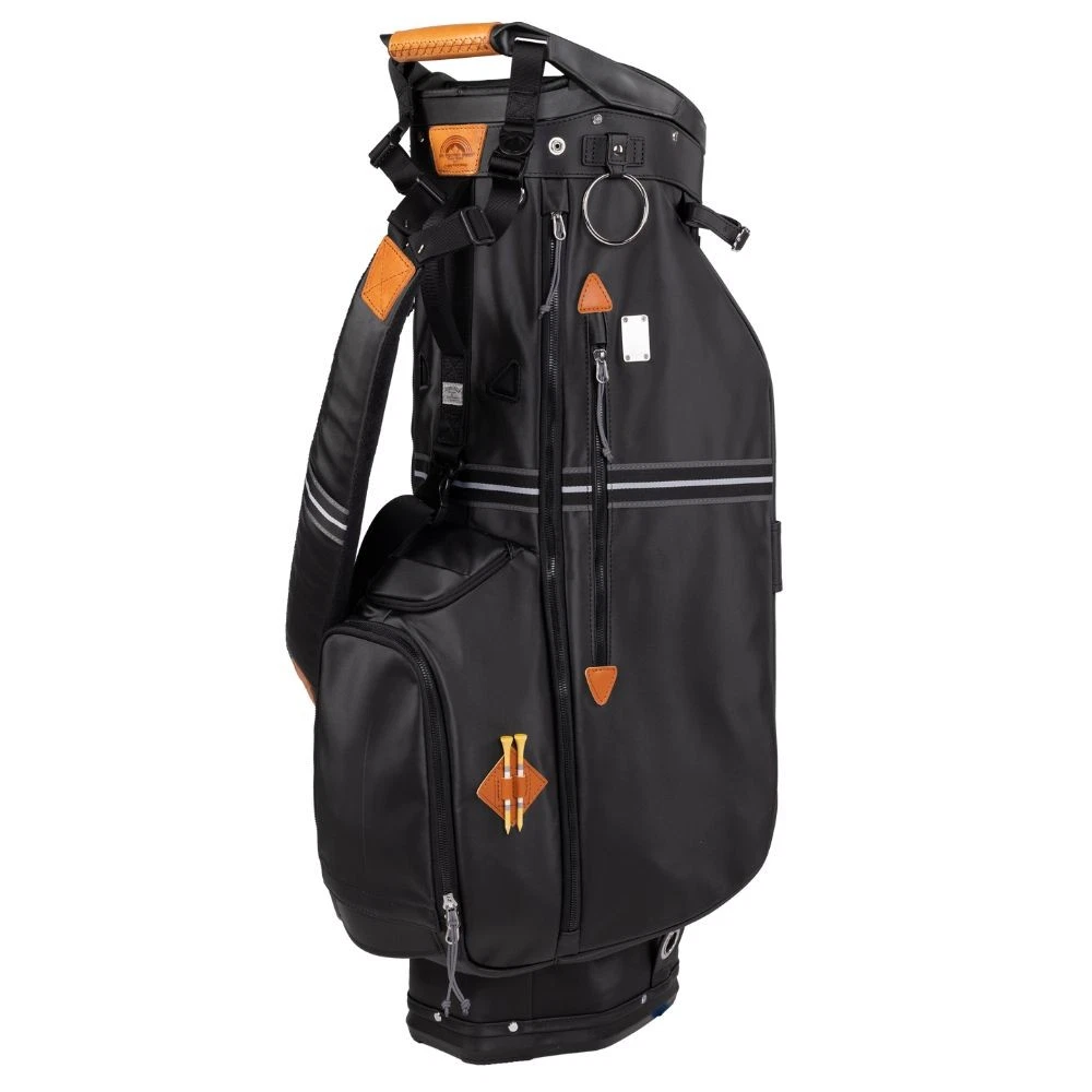 4way Bag／black leather Black Cart Golf Bags 4-way Dividers for sale | eBay