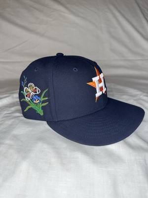 New Era 59Fifty Felt Houston Astros Embroidered Navy Fitted Hat Size 7