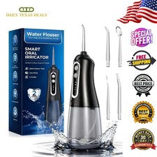 Cordless Water Flosser with 350ml Tank, IPX7 Waterproof Dental Oral Irrigator