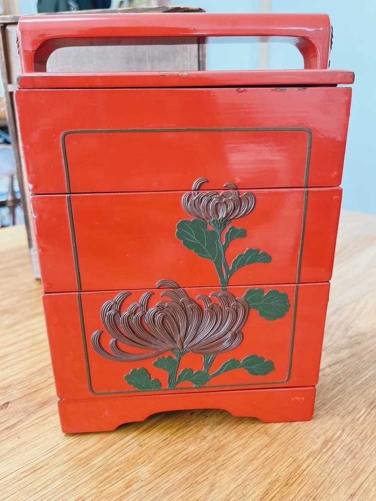 Jubako Bento Box Japanese Era: Ryukyu lacquer heavy box