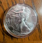 1987  American Silver Eagle Coin 1 Oz UNCIRCULATED (In plastic case)