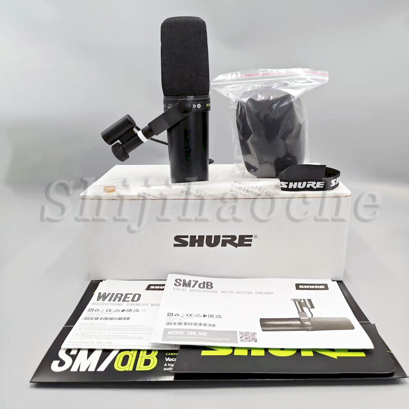 Shure SM7dB Dynamic Microphone Built In Preamp Streaming Podcast Recording NEW