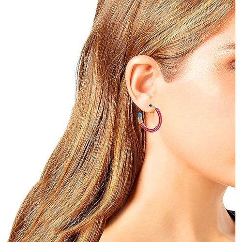 New with tag Betsey Johnson earrings pencil hoop - Picture 2 of 3