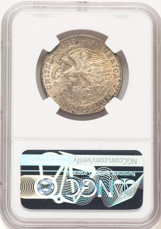 1918 - Medio dólar de plata conmemorativo Lincoln - NGC MS 65 - Tonificación original Foto 4 de 4