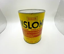 VTG NOS Shaler Rislone Engine Treatment Metal Cardboard Full Oil Can 1 Quart Gas