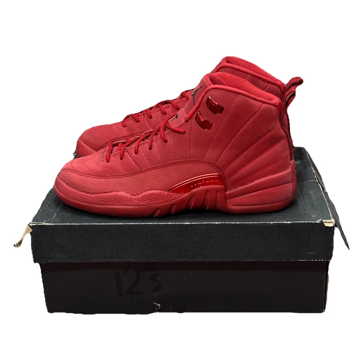 NWOT Air Jordan 12 Retro “Reverse Flu Game” Mens size 10 red w/ black accent Nike Tech Fleece Open Hem Pants Mens Medium Neutral Olive  main image 4
