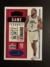2020-21 Panini Contenders - Kawhi Leonard #71 Game Ticket Purple /25
