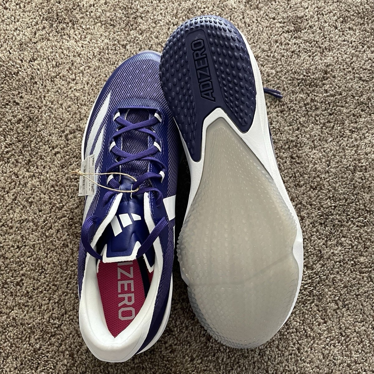 Adidas Adizero Impact TF N Baseball Turf Shoes JR3057 Purple Men's