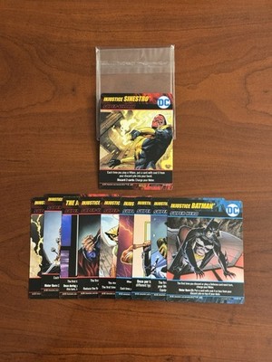 DC Deck-Building Game Injustice Oversized Card Replacements + Sinestro Promo
