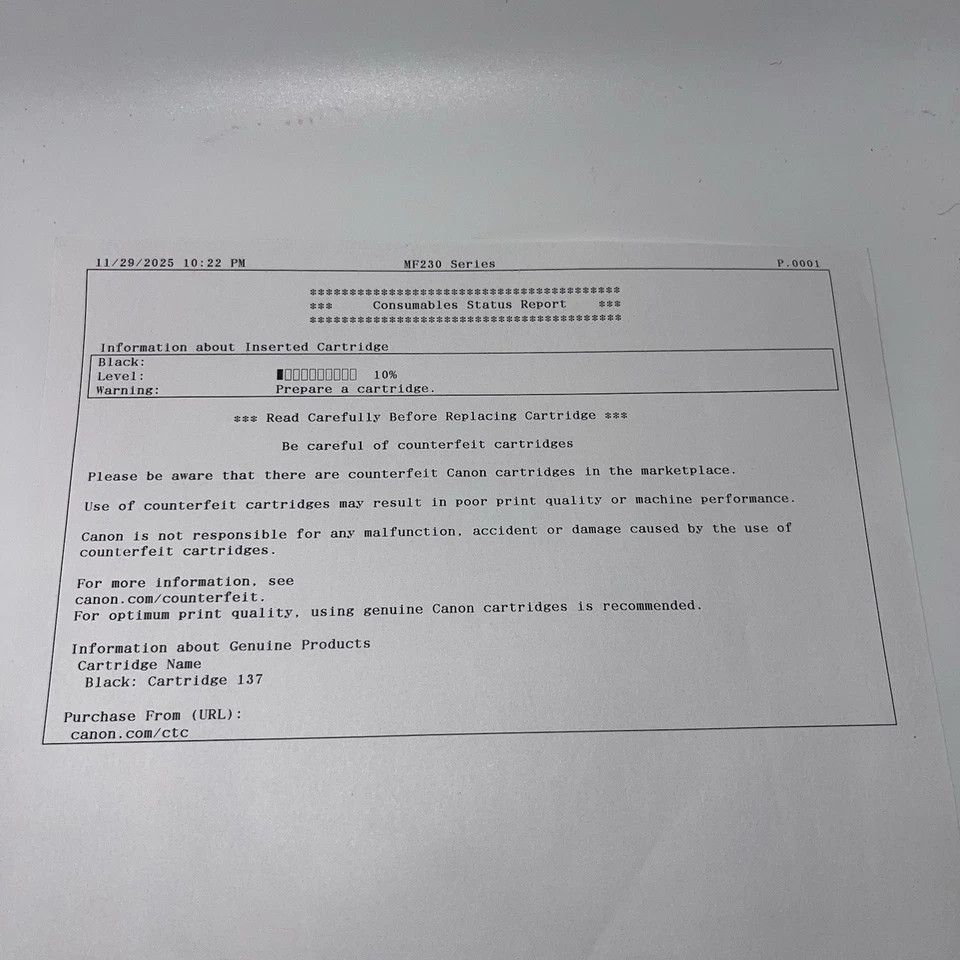 In Good Working Cond. Canon Image Class MF232W Wireless All-in-One Laser Printer - Image 3 of 4