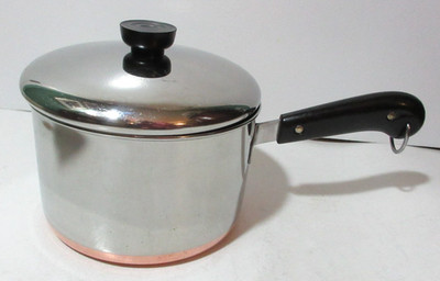 Revere Ware *3 QUART SAUCE PAN & LID* Stainless/Copper Bottom  Pre-1968