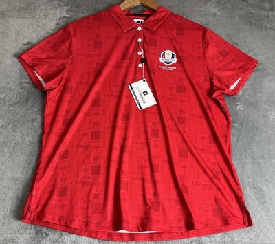 NEW FootJoy Women s Ryder Cup 2023 Golf Polo Sz XL Red Marco Simone Rome Italy