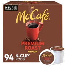 McCafe Premium Roast K-Cup Coffee Pods 94 ct. New