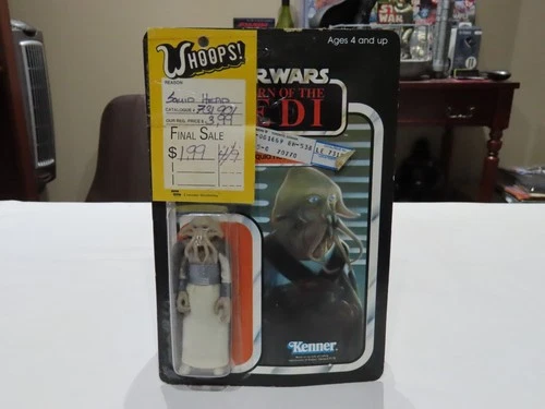 VTG 1983 STAR WARS VINTAGE KENNER ROTJ SQUID HEAD 65 BACK MOC Unpunched w/case