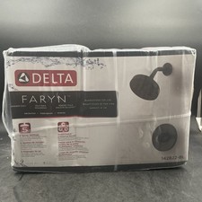 Delta 142822-BL Faryn 1 Handle 5-Spray Shower Faucet, Black NEW 
