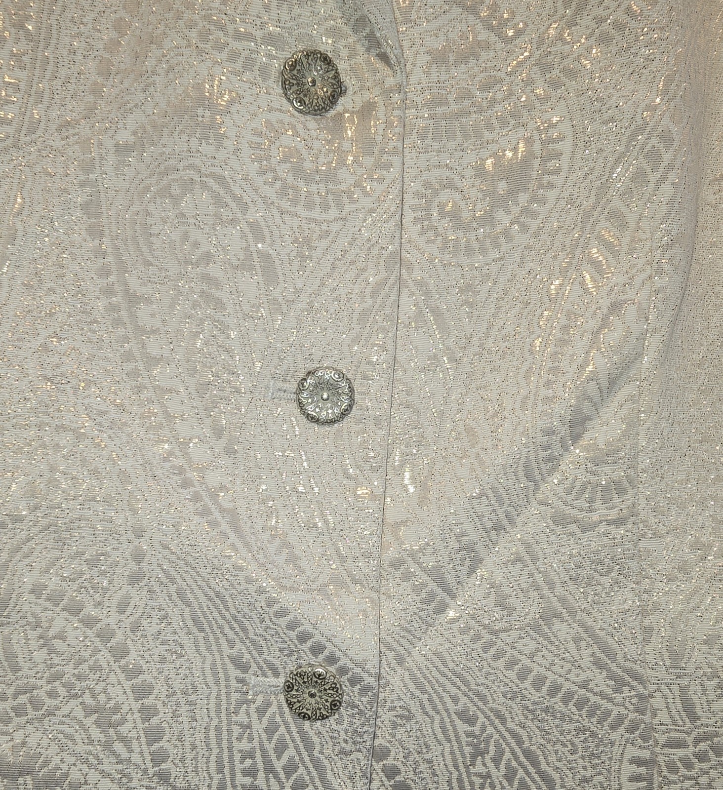 Le Suit 2 Pc Skirt & Jacket 14P Ivory Gold Thread Formal Wedding Career Cocktail