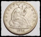 1864-S SEATED LIBERTY HALF DOLLAR  Faded ORIGINAL Look Fine #21D50  CIVIL WAR YR