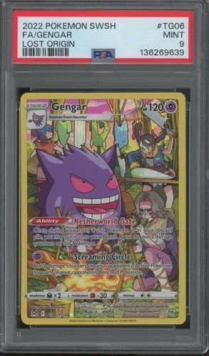 2022 Pokemon SWSH Lost Origin Full Art #TG06 Gengar Mint PSA 9