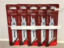 4 in. Bi-Metal Reciprocating Saw Blade 14 TPI Pack of 5 Blades