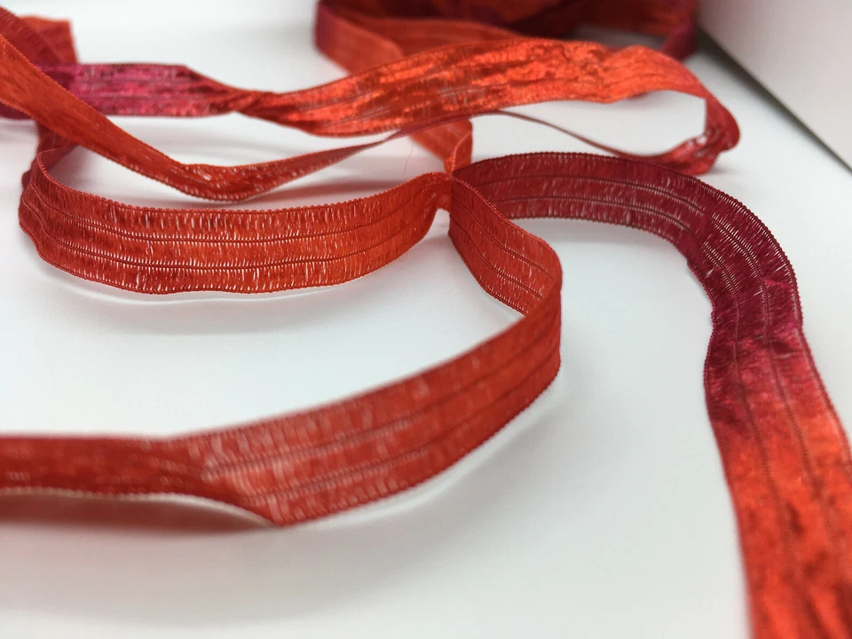 Memento - Berlini Ribbon Yarn #42 Bright Rose - Red Magenta 50gr 88yd 3/8"wide - Image 3 of 4