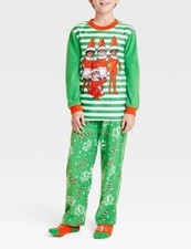 Elf on the Shelf Pajamas Set Boys Girl Christmas Shirt Pants Socks 4 5 6 8 10 14