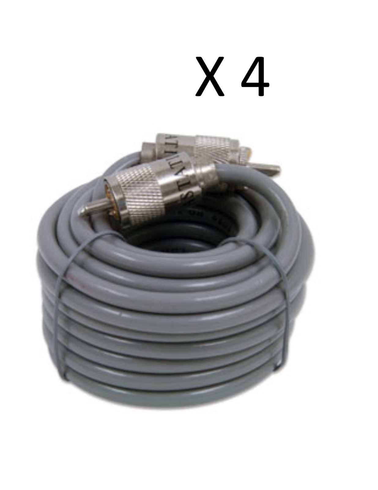 LOT OF 4 18ft LOW LOSS 98 Astatic Rg8x Coax Jumper Cable Pl259 Cb ham