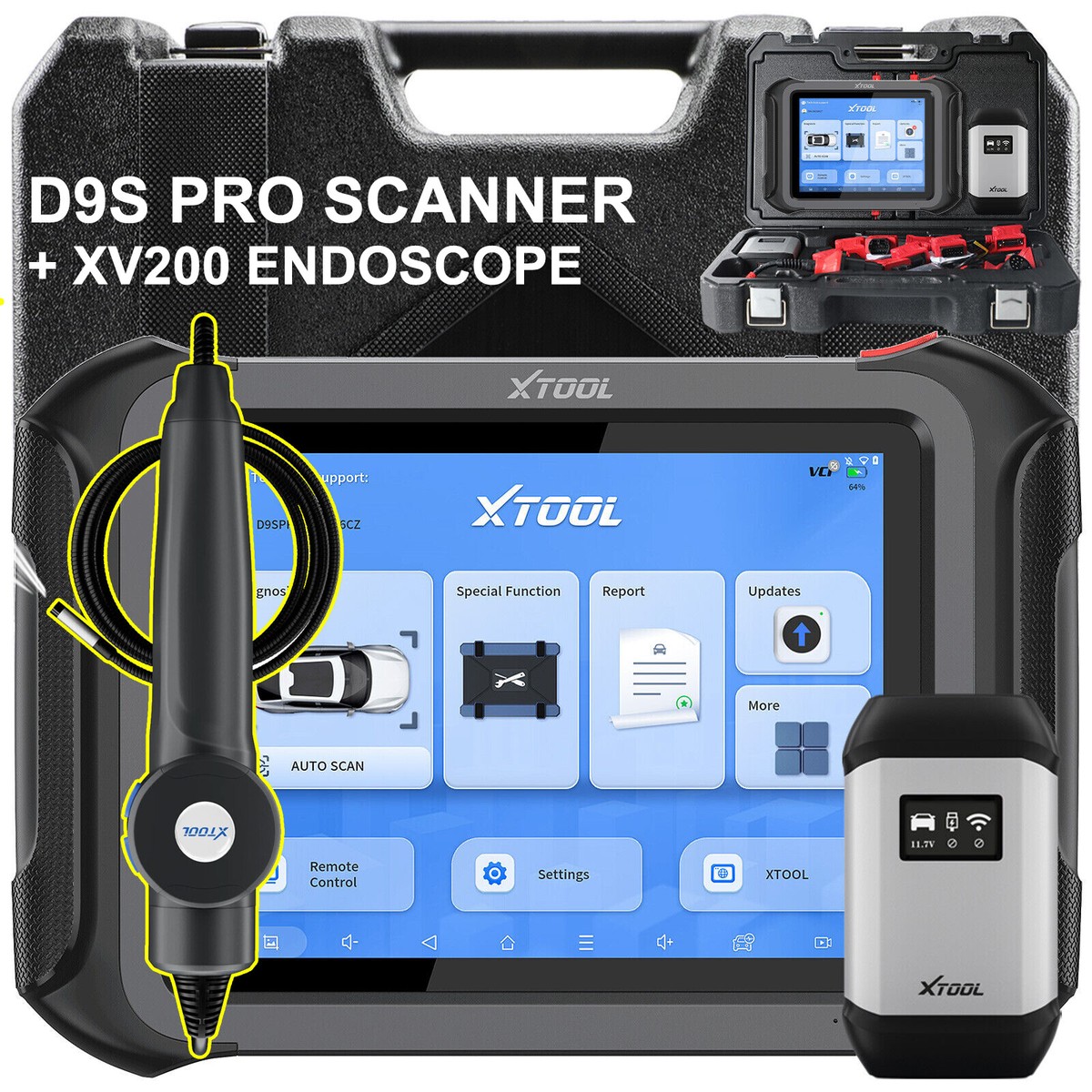 XTOOL D9S PRO Auto Full Diagnostic Scan Bidirectional Scanner 