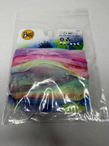 BUFF Junior CoolNet UV+ Multifunktionale Kopfbedeckung und Gesichtsmaske, Paulia Multi, On