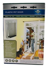 PetSafe Small Plastic Dog Pet Door Flap White Dog Cat Small 15 Lbs Paintable