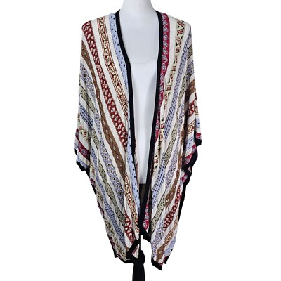 Aldomartins Bamboo Bohemian Kimono Cardigan Poncho S Hippie Festival Casual