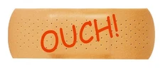 OUCH Bandage Funny Bumper Sticker or Helmet Sticker D626 Cover Dents or Scrapes