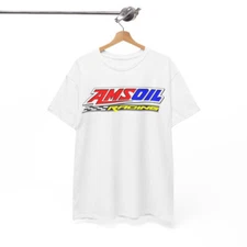 Ams oil racing new heavy cotton white t-shirt size 3XL