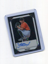 2024 Leaf Metal Baseball Autographs Black Lava Juan Nunez Rookie Auto 3/3